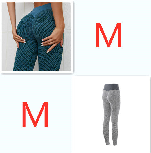 Plaid seamless leggings with high waist design for yoga and gym
