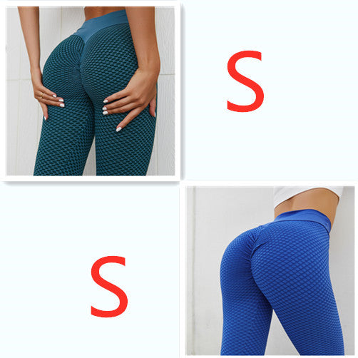 Plaid seamless leggings with high waist design for yoga and gym