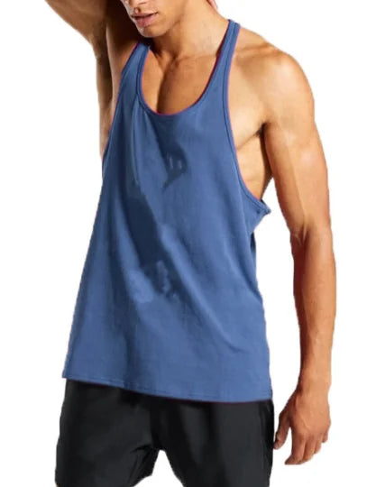 Men's Athletic Y-Back 'IRON' Printed Gym Muscle Shirt – Bodybuilding Tank Top: Lightweight and breathable tank top featuring a bold 'IRON' print, Y-back design, and thin shoulder straps for enhanced mobility and comfort during workouts or casual wear - TNT Fitness Gear