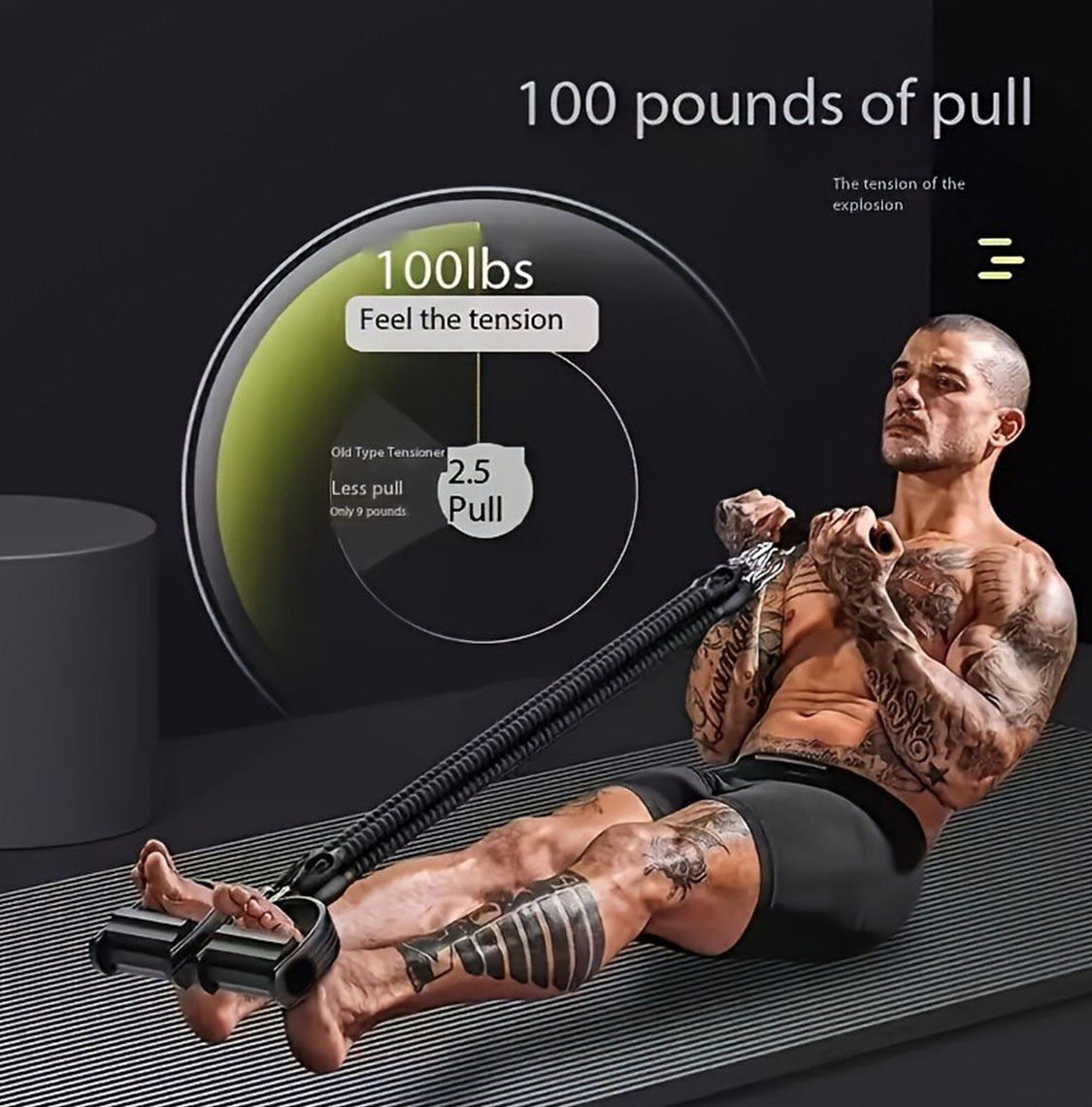 Adjustable resistance bands with foot pedals and handles for full-body workouts