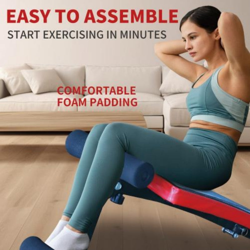 Adjustable foldable utility bench for sit-ups and strength training – multi-position home gym equipment