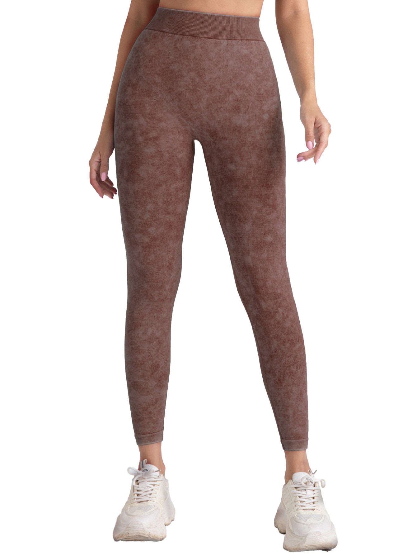 Scrunch butt seamless leggings with high waist and V-back design