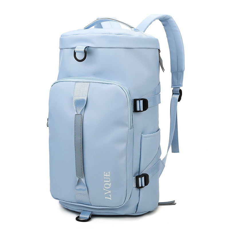 Waterproof gym fitness backpack with shoe compartment and theft-proof lock