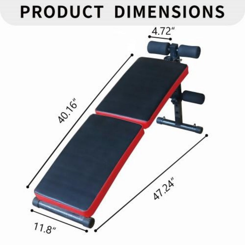 Adjustable foldable utility bench for sit-ups and strength training – multi-position home gym equipment