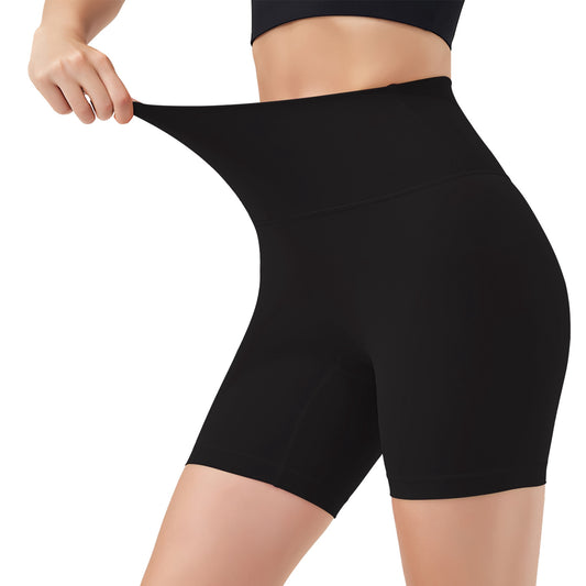Women wearing high-waisted training biker shorts during workout movement