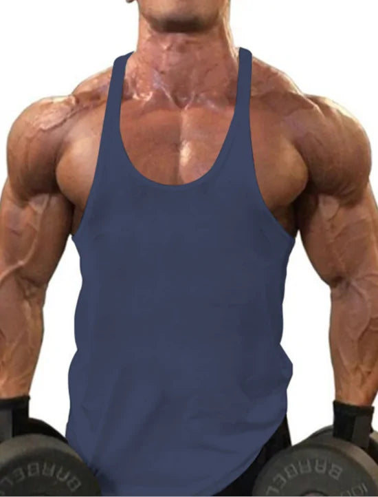 Men's Athletic Y-Back 'IRON' Printed Gym Muscle Shirt – Bodybuilding Tank Top: Lightweight and breathable tank top featuring a bold 'IRON' print, Y-back design, and thin shoulder straps for enhanced mobility and comfort during workouts or casual wear - TNT Fitness Gear