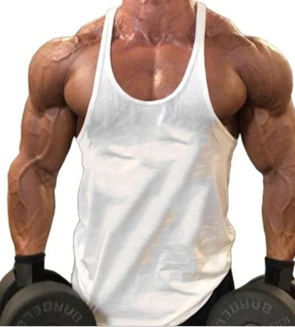 Men's Athletic Y-Back 'IRON' Printed Gym Muscle Shirt – Bodybuilding Tank Top: Lightweight and breathable tank top featuring a bold 'IRON' print, Y-back design, and thin shoulder straps for enhanced mobility and comfort during workouts or casual wear - TNT Fitness Gear