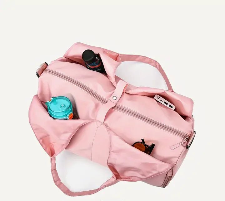 A yoga mat Training bag with multiple compartments, a separate shoe pocket, and a stylish, durable design—perfect for workouts and travel. - TNT Fitness Gear