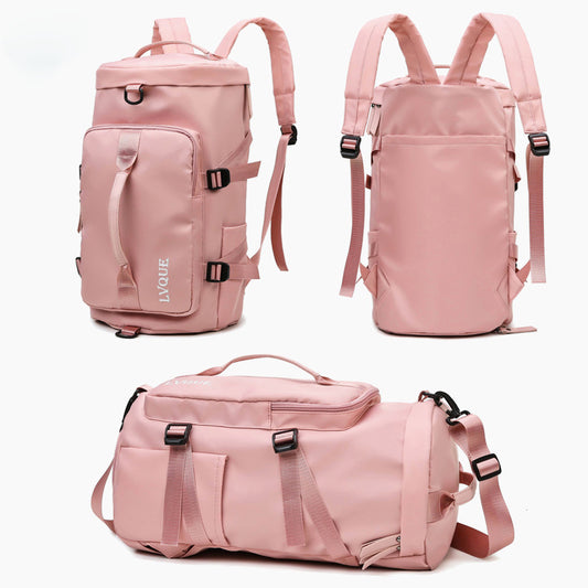 Waterproof gym fitness backpack with shoe compartment and theft-proof lock