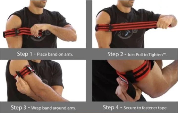 Blood flow restriction bands designed for occlusion training to maximize muscle gains and enhance strength. Adjustable, durable, and lightweight, ideal for targeted resistance training and improved workout performance. - TNT Fitness