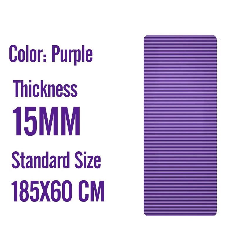 Big size gym workout yoga mat crafted from high-quality elastic NBR for optimal cushioning and support. Features dual-sided non-slip surfaces for secure workouts, easy-to-clean material for hygiene, and large dimensions suitable for dynamic movements and all fitness levels. Perfect for home gyms, studios, or group classes. TNT Fitness Gear