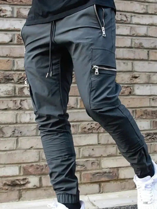 Men’s casual jogger pants with drawstring waist and side pockets