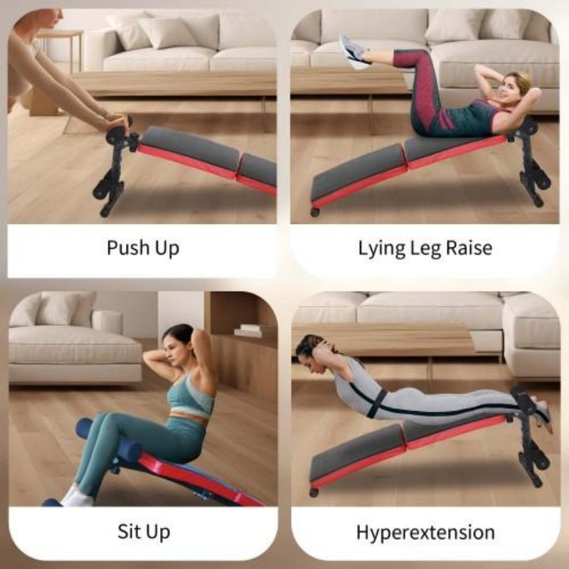 Adjustable foldable utility bench for sit-ups and strength training – multi-position home gym equipment