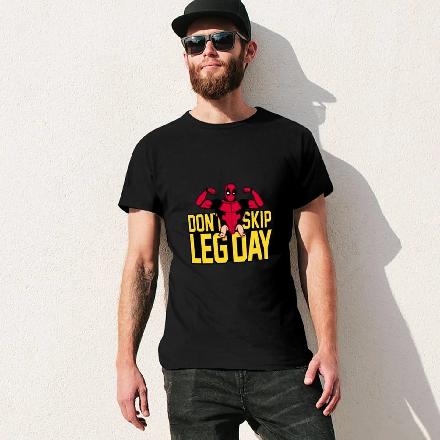 Don’t Skip Leg Day T-Shirt – Plus - Size Fitness Meme Shirt - TNT Fitness