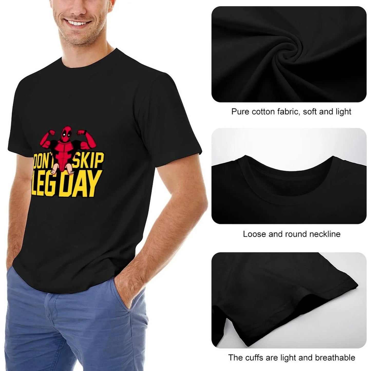 Don’t Skip Leg Day T-Shirt – Plus - Size Fitness Meme Shirt - TNT Fitness