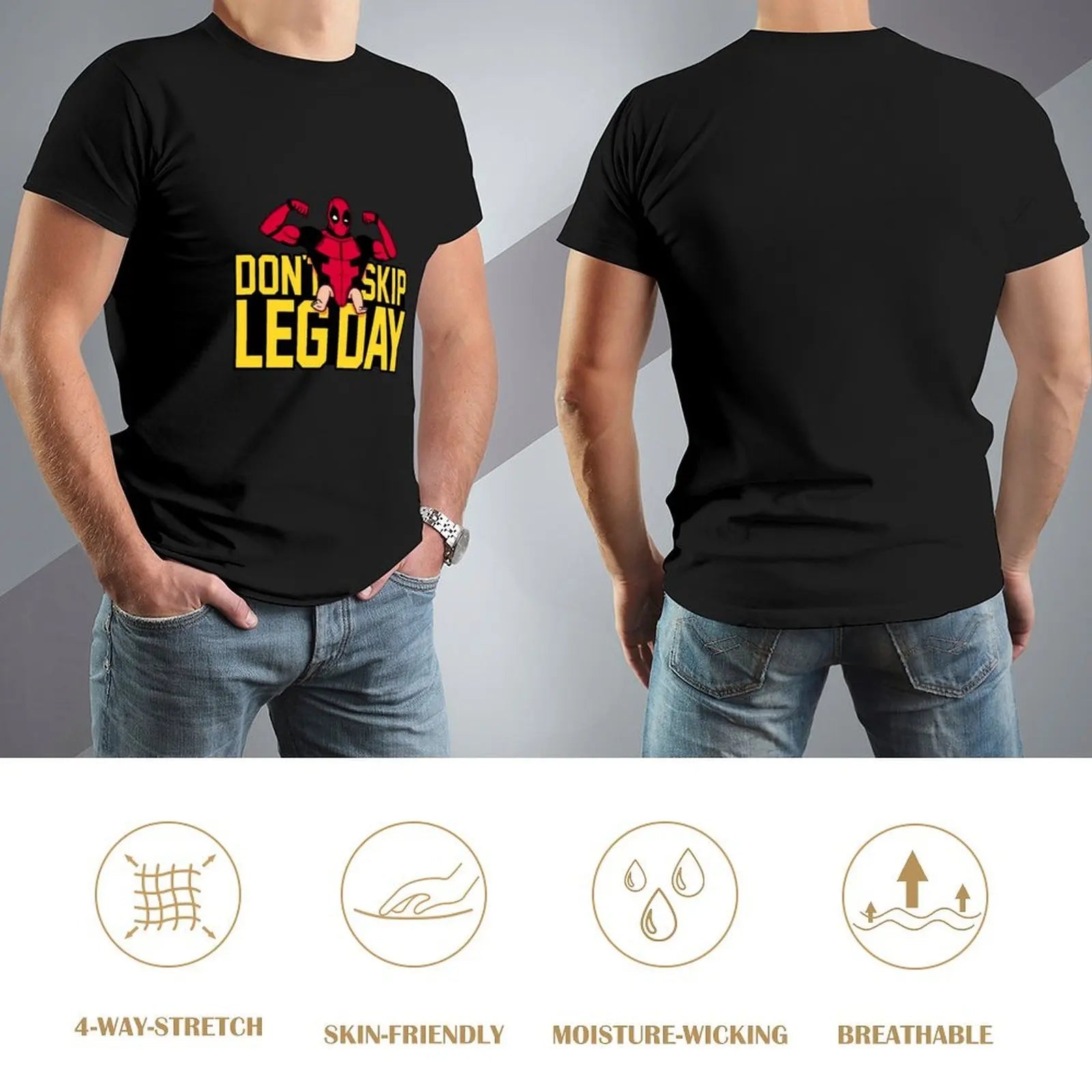 Don’t Skip Leg Day T-Shirt – Plus - Size Fitness Meme Shirt - TNT Fitness