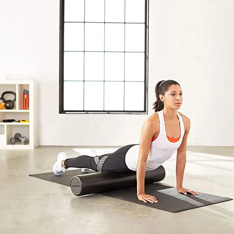 EPP Yoga Foam Roller designed for fitness and muscle recovery, featuring a lightweight, portable design for yoga, Pilates, and post-workout therapy. TNT Fitness Gear