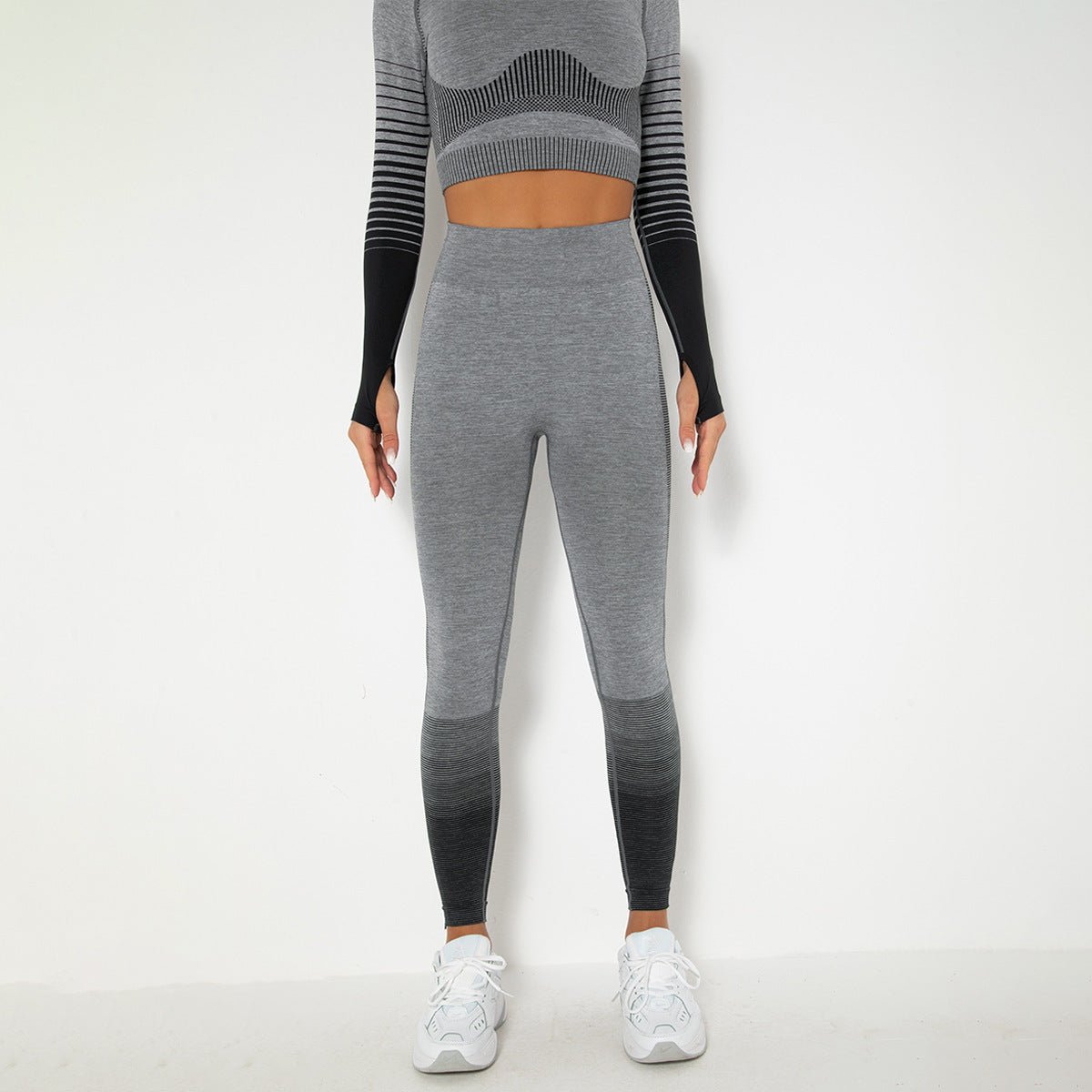 Women's seamless yoga suits designed for comfort and performance, featuring a flexible, breathable fabric that moves with your body. Perfect for yoga, workouts, or casual wear, offering a sleek, stylish fit. TNT Fitness Gear.