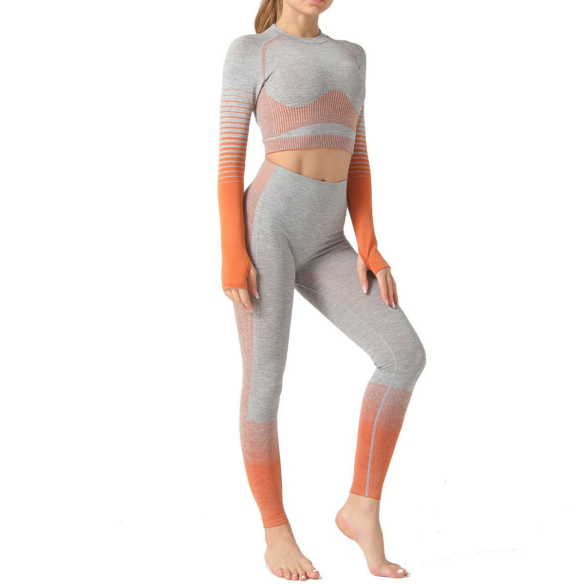 Women's seamless yoga suits designed for comfort and performance, featuring a flexible, breathable fabric that moves with your body. Perfect for yoga, workouts, or casual wear, offering a sleek, stylish fit. TNT Fitness Gear.