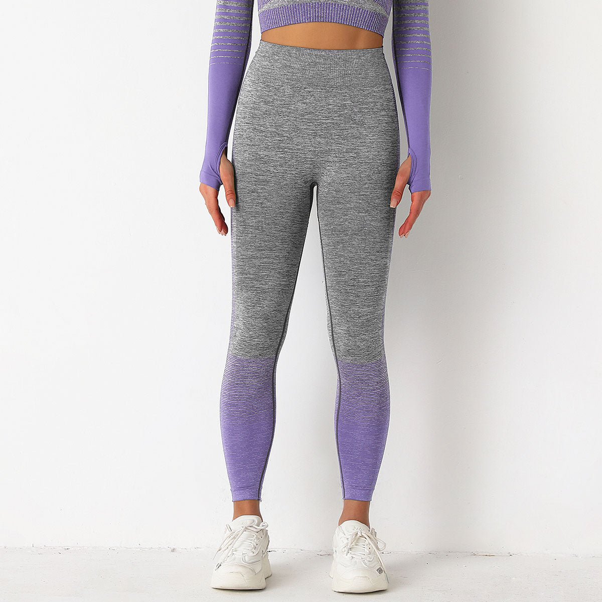 Women's seamless yoga suits designed for comfort and performance, featuring a flexible, breathable fabric that moves with your body. Perfect for yoga, workouts, or casual wear, offering a sleek, stylish fit. TNT Fitness Gear.