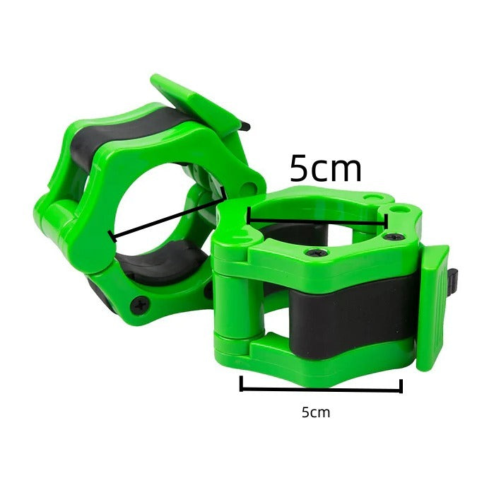 Green and black Barbell quick buckle clamp for 2 inch Olympic bars”