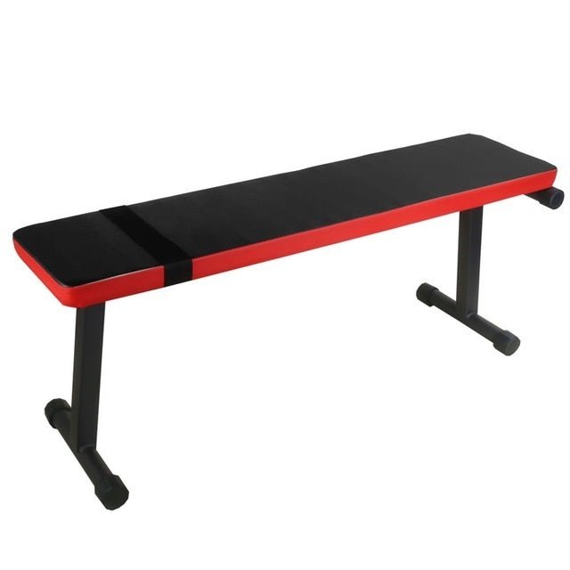 Compact and foldable fitness bench designed for home workouts. Features adjustable settings for various exercises, offering stability and comfort. It is ideal for strength training and space-saving convenience.