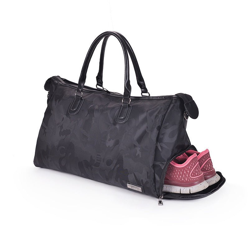 A durable waterproof fitness training bag with a spacious design, dedicated shoe pocket, and high-quality Oxford cloth material—perfect for workouts and travel - TNT Fitness Gear