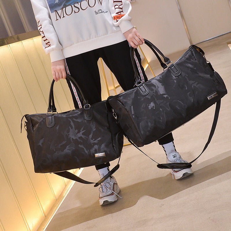 A durable waterproof fitness training bag with a spacious design, dedicated shoe pocket, and high-quality Oxford cloth material—perfect for workouts and travel - TNT Fitness Gear