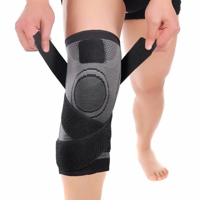 Compression Belt Knitted Sports Knee Pads designed for comfort, support, and knee protection during workouts. Made with breathable, high-quality materials for stability, flexibility, and durability. Perfect for intense activities, ensuring long-lasting performance and confidence.- TNT Fitness Gear