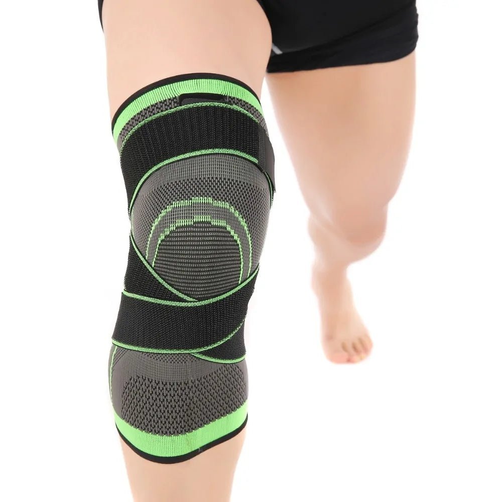 Compression Belt Knitted Sports Knee Pads designed for comfort, support, and knee protection during workouts. Made with breathable, high-quality materials for stability, flexibility, and durability. Perfect for intense activities, ensuring long-lasting performance and confidence.- TNT Fitness Gear