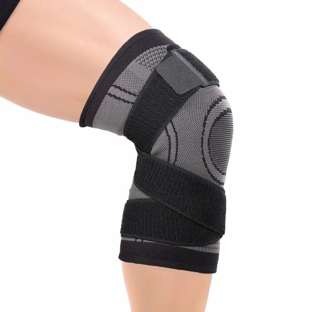 Compression Belt Knitted Sports Knee Pads designed for comfort, support, and knee protection during workouts. Made with breathable, high-quality materials for stability, flexibility, and durability. Perfect for intense activities, ensuring long-lasting performance and confidence.- TNT Fitness Gear
