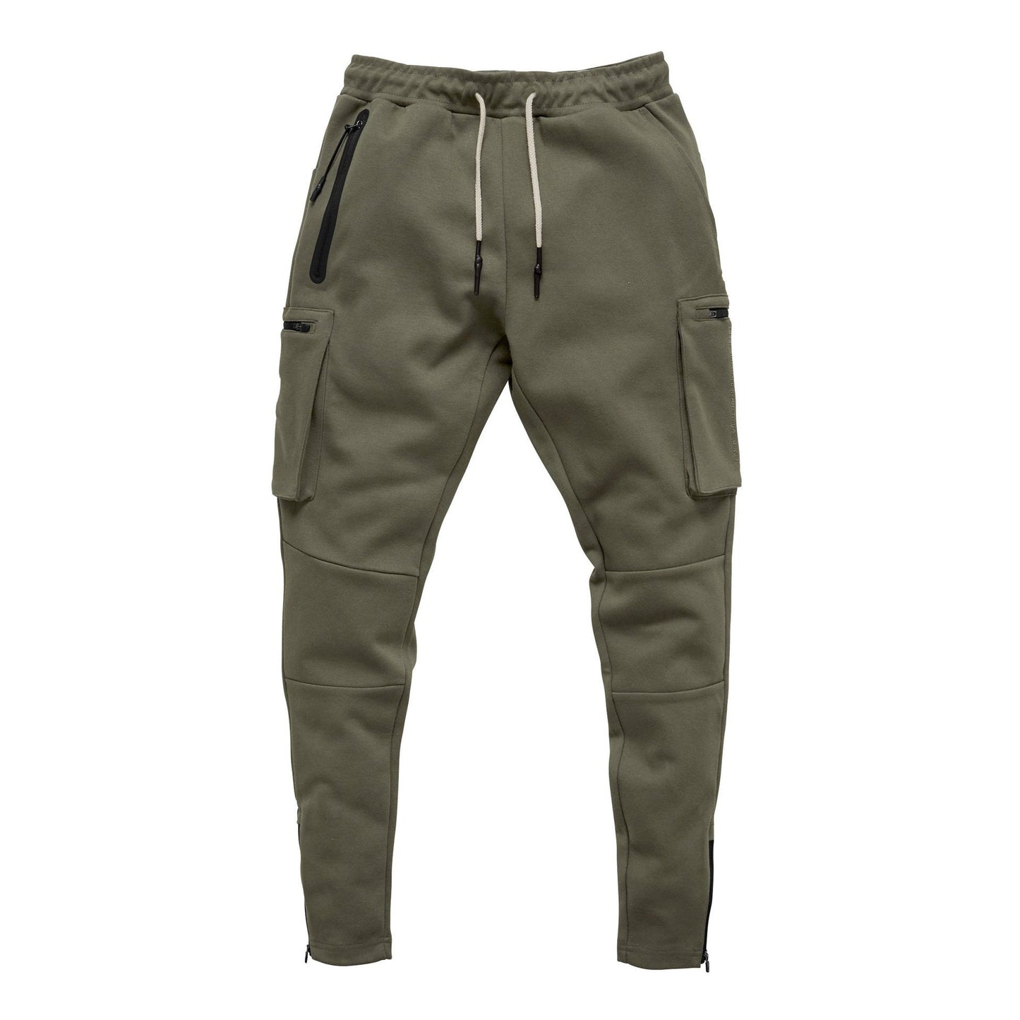 Men's slim-fit cargo sweatpants with breathable cotton fabric, sleek design, and zipped pockets by TNT Fitness Gear