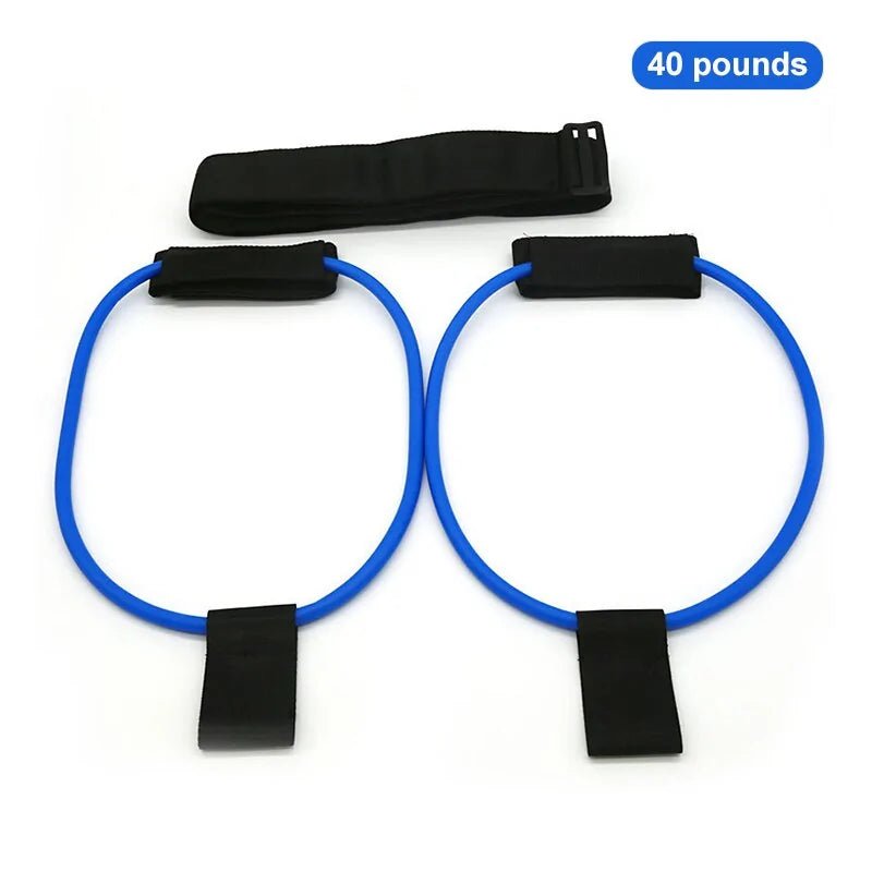 Fitness resistance bands designed for versatile workouts. Perfect for strength training, muscle toning, and rehabilitation exercises. Lightweight, portable, and suitable for various fitness levels, ideal for use at home, in the gym, or on the go -TNT Fitness Gear