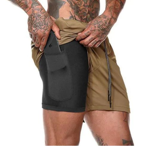 Fitness Running Shorts - lightweight, moisture-wicking shorts with flexible fabric for unrestricted movement. Features convenient pockets for essentials, ensuring cool, comfortable, and hassle-free runs - TNT Fitness Gear