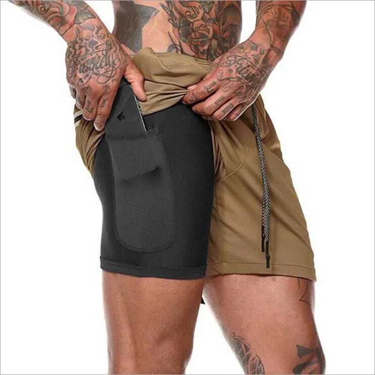 Fitness Running Shorts - lightweight, moisture-wicking shorts with flexible fabric for unrestricted movement. Features convenient pockets for essentials, ensuring cool, comfortable, and hassle-free runs - TNT Fitness Gear