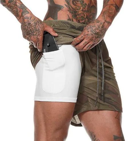 Fitness Running Shorts - lightweight, moisture-wicking shorts with flexible fabric for unrestricted movement. Features convenient pockets for essentials, ensuring cool, comfortable, and hassle-free runs - TNT Fitness Gear