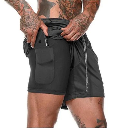 Fitness Running Shorts - lightweight, moisture-wicking shorts with flexible fabric for unrestricted movement. Features convenient pockets for essentials, ensuring cool, comfortable, and hassle-free runs - TNT Fitness Gear