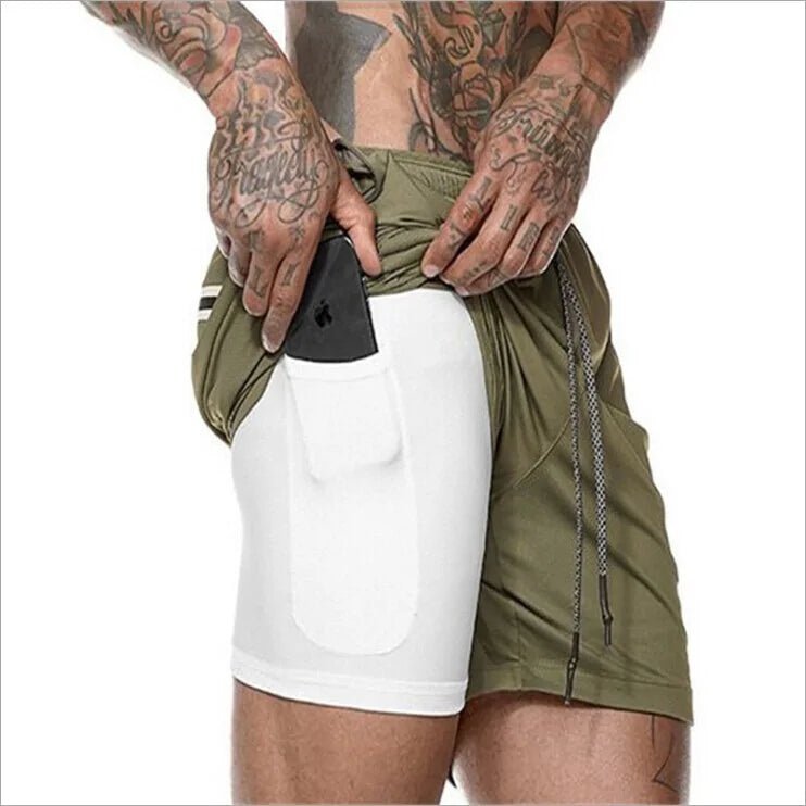 Fitness Running Shorts - lightweight, moisture-wicking shorts with flexible fabric for unrestricted movement. Features convenient pockets for essentials, ensuring cool, comfortable, and hassle-free runs - TNT Fitness Gear