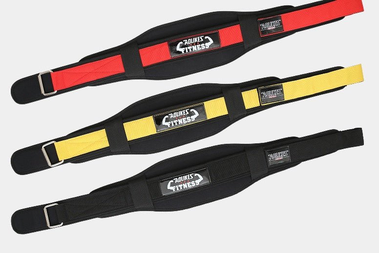 Nylon Weightlifting Belt designed for adults, offering durable construction and optimal support for strength training. Made from high-quality materials with an ergonomic design for comfort during weightlifting exercises like squats and deadlifts.- TNT Fitness Gear