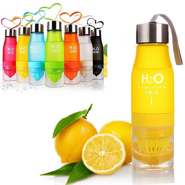 Fruit infusion water bottle designed for refreshing hydration, featuring a leak-proof design and built-in infuser to create healthy, flavorful drinks with fruits and herbs. Durable, eco-friendly, and perfect for on-the-go use, from the gym to outdoor adventures.- TNT Fitness