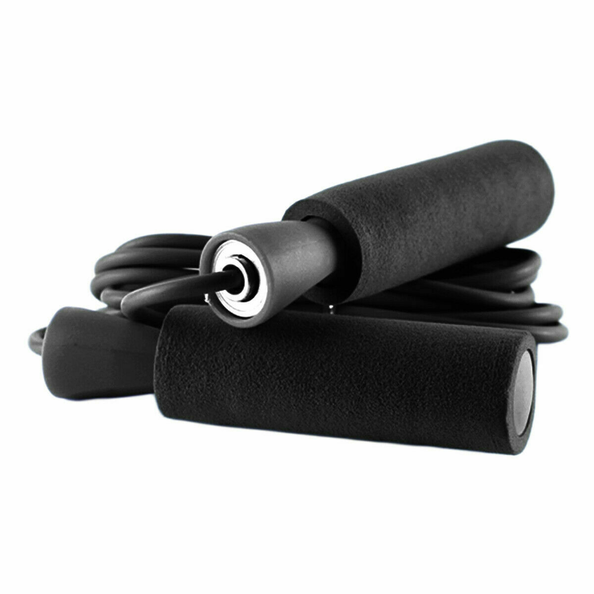 Adjustable speed jump rope for boxing, aerobic exercise, and tangle-free fitness workouts. Smooth design by TNT Fitness Gear