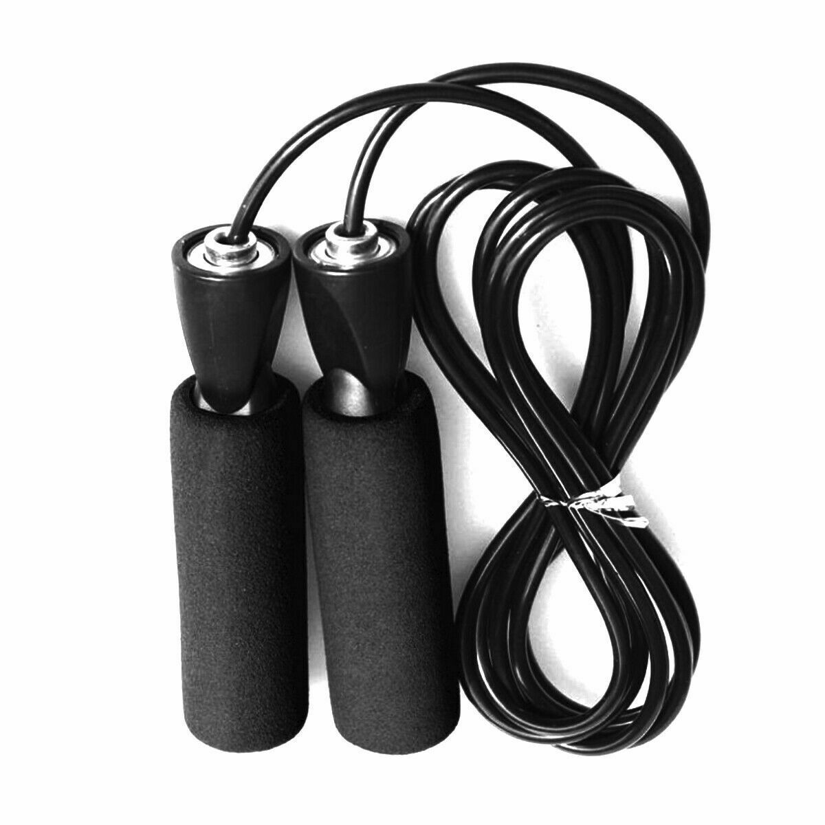 Adjustable speed jump rope for boxing, aerobic exercise, and tangle-free fitness workouts. Smooth design by TNT Fitness Gear