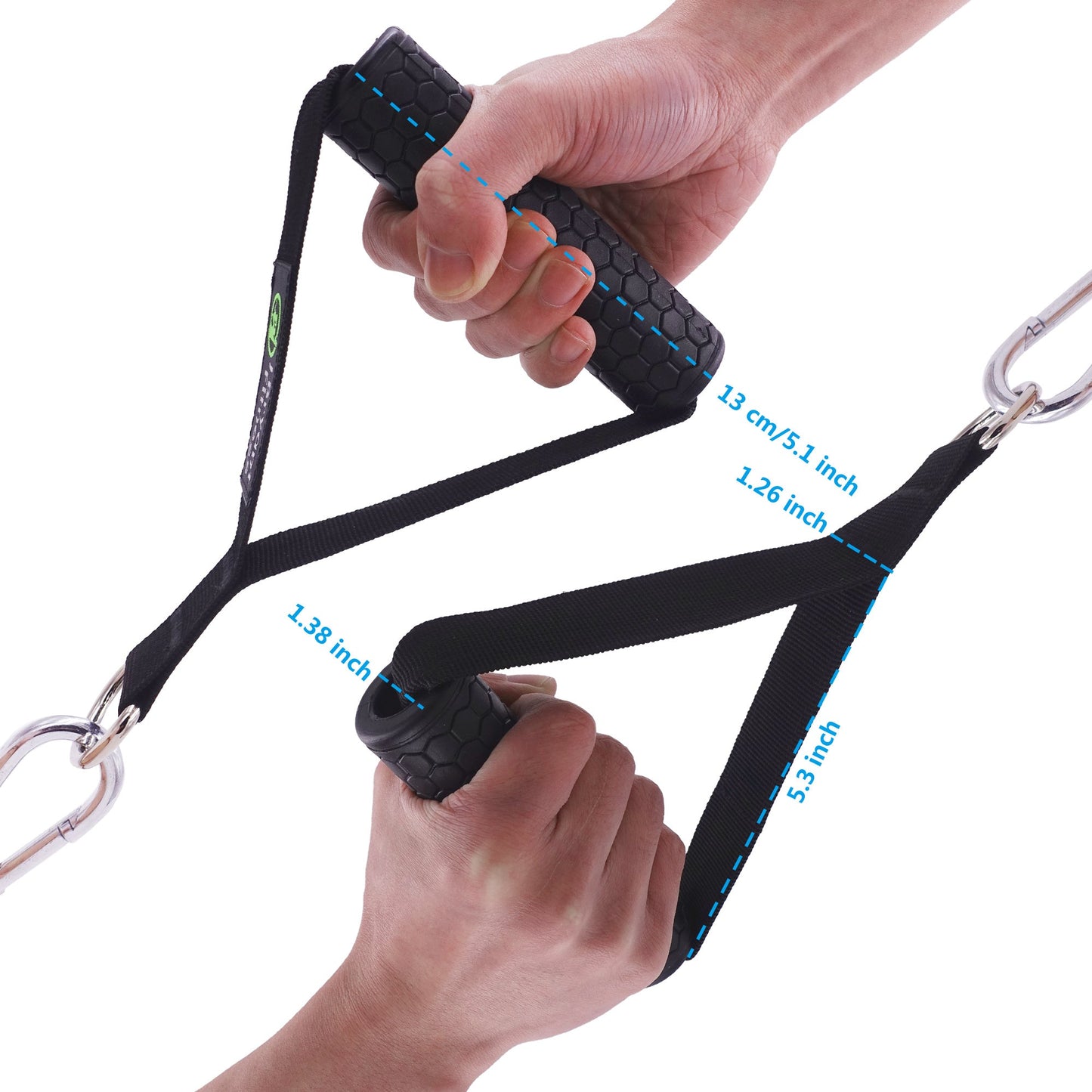 Anti-Slip Gym Exercise Handles designed for cable machines, featuring a strong grip and durable construction. Ideal for strength training, providing comfort and stability during intense workouts. TNT Fitness Gear