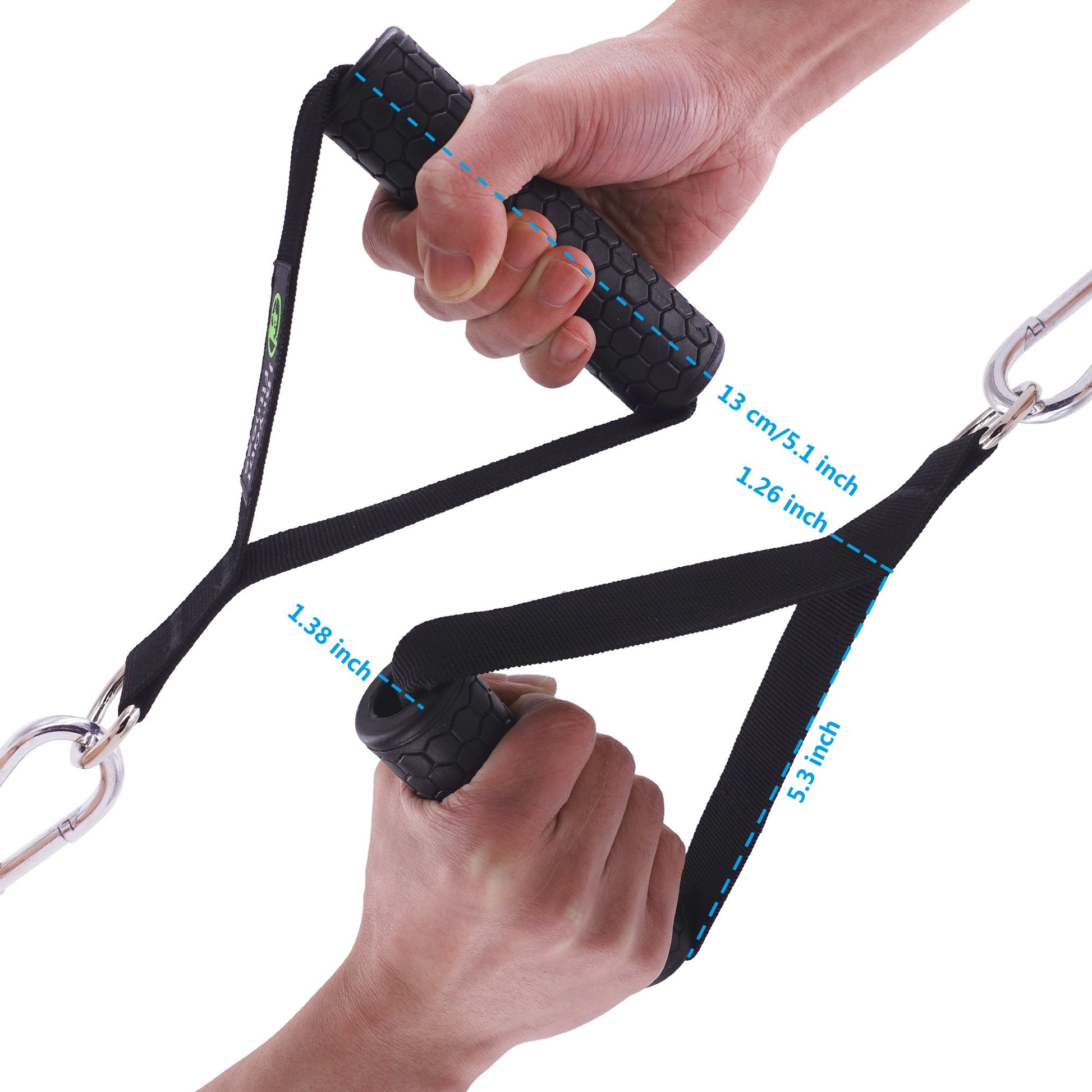 Anti-Slip Gym Exercise Handles designed for cable machines, featuring a strong grip and durable construction. Ideal for strength training, providing comfort and stability during intense workouts. TNT Fitness Gear