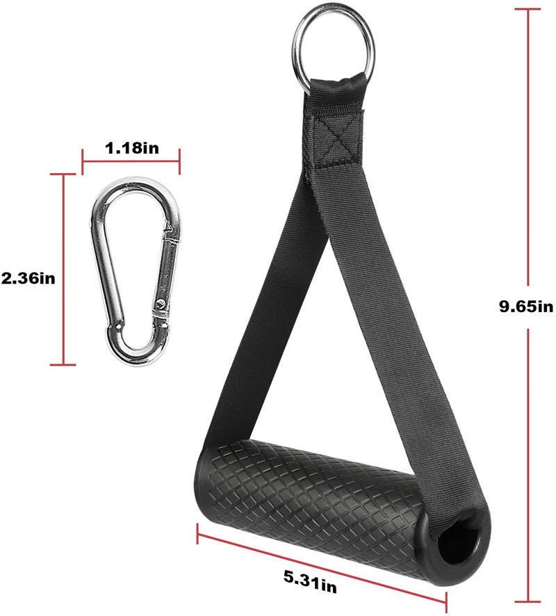 Anti-Slip Gym Exercise Handles designed for cable machines, featuring a strong grip and durable construction. Ideal for strength training, providing comfort and stability during intense workouts. TNT Fitness Gear