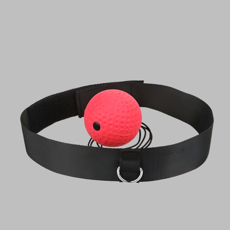 Head-worn boxing reflex ball with an adjustable elastic headband, designed for improving hand-eye coordination, reflexes, and overall boxing skills. Lightweight and portable, suitable for athletes of all levels