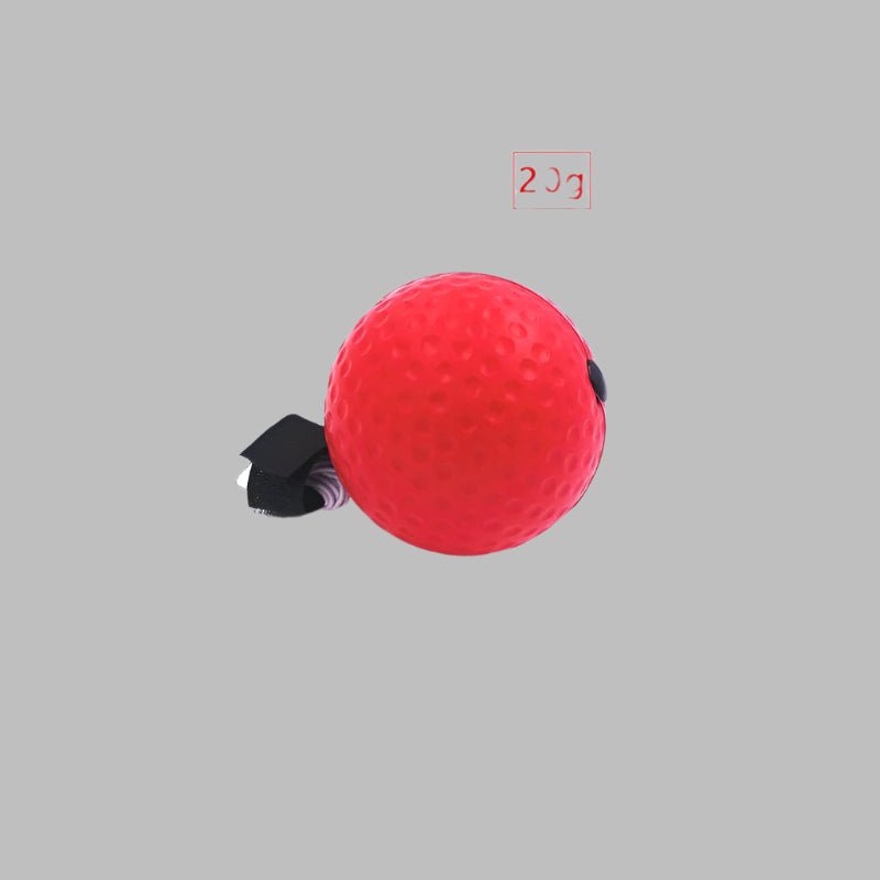 Head-worn boxing reflex ball with an adjustable elastic headband, designed for improving hand-eye coordination, reflexes, and overall boxing skills. Lightweight and portable, suitable for athletes of all levels