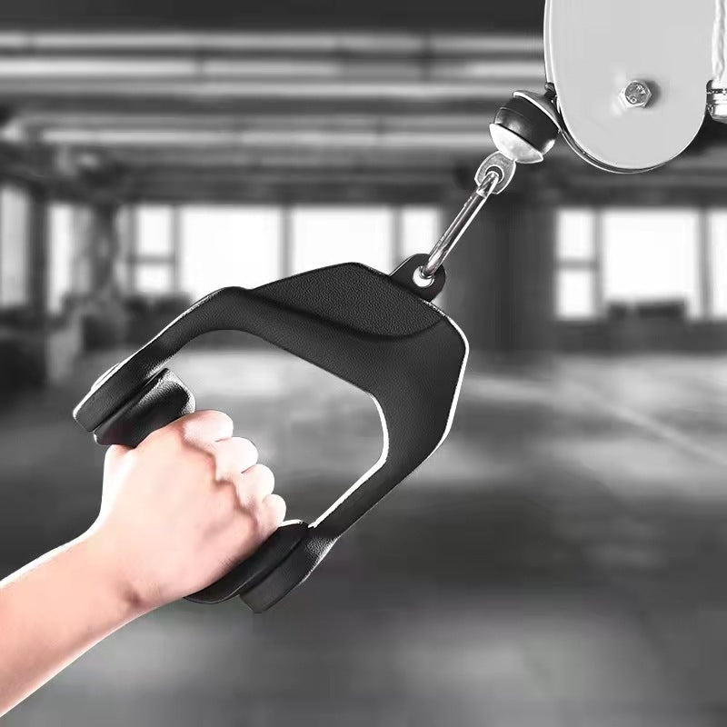 A high-quality pull-down handle is designed for back and upper body exercises. Compatible with most gym equipment, featuring a firm grip and durable construction for effective workouts.