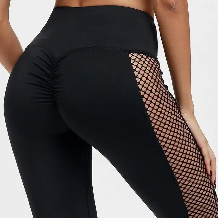 High Waisted Mesh Patchwork Workout Leggings - TNT Fitness