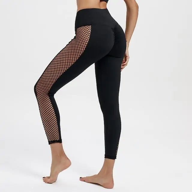 High Waisted Mesh Patchwork Workout Leggings - TNT Fitness